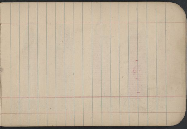HUNTING SCENE: Two Men Drive Two Skunks with Stick; Blank Page