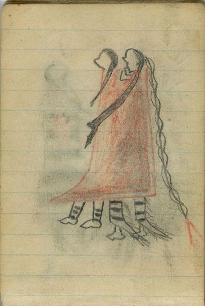 COURTING: Man Holds Woman in Red Blanket 