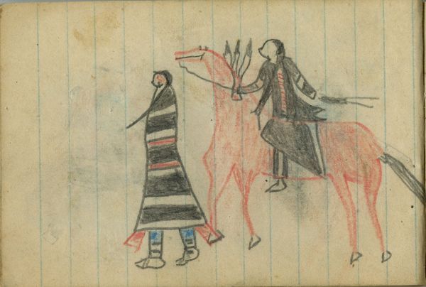 COURTING: Man on Red Horse Courts a Woman in First-phase Chief's Blanket  