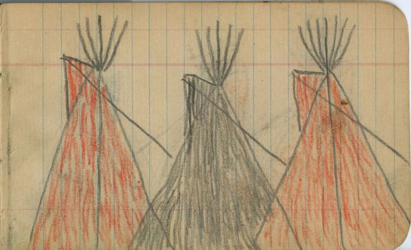 CAMP, Six Tipisï¿½Four Red, One Blue, One Black