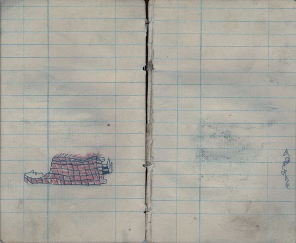 Woman in checkered shawl | BLANK with squiggle 