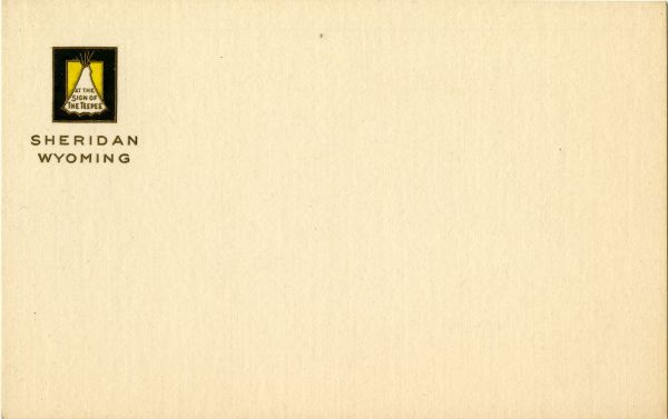 Sign of the Tepee, Sheridan Wyoming - postcard