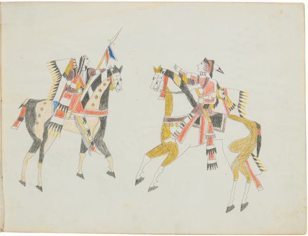 Running Buffalo on Horseback | Meeting of Kiowa and Osage Chiefs