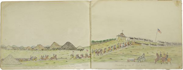 Meeting the troops under Col. Carlton | Marching in to Fort Sill